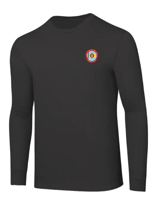 Core Blend Charcoal Grey Long Sleeve Tee w/E.N. Bisso Logo