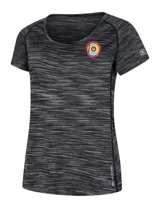 OGIO Womens Black Space Dye Verge Scoop Neck w/E.N. Bisso Logo