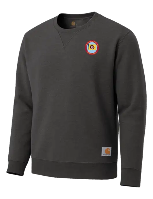 Carhartt Dark Grey Heather Midweight Crewneck Sweatshirt w/E.N. Bisso Logo