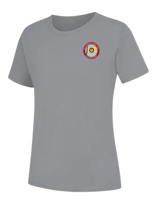 Womens Light Grey Heather Core Blend Tee w/E.N. Bisso Logo
