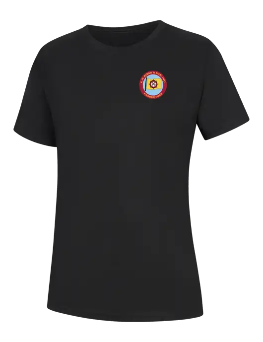 Womens Black Core Blend Tee w/E.N. Bisso Logo