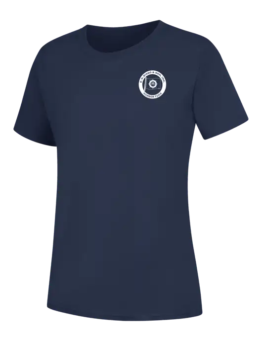 Womens Navy Core Blend Tee w/E.N. Bisso Logo