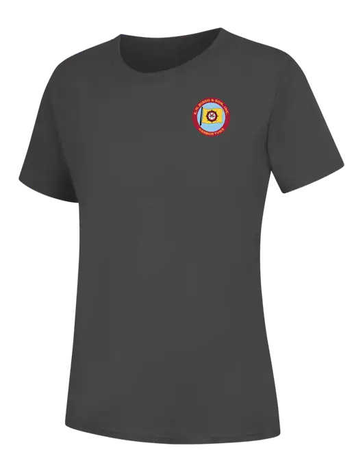 Womens Charcoal Core Blend Tee w/E.N. Bisso Logo