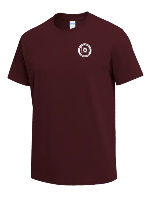 Maroon Heavyweight 6.1 oz T-Shirt w/E.N. Bisso Logo