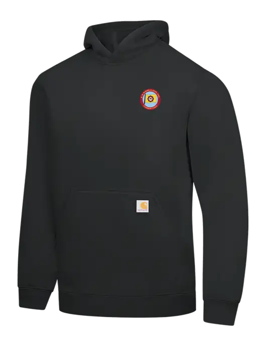 Carhartt Black Midweight Hooded Sweatshirt w/E.N. Bisso Logo