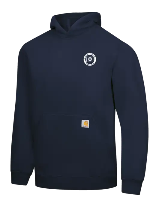 Carhartt Navy Midweight Hooded Sweatshirt w/E.N. Bisso Logo