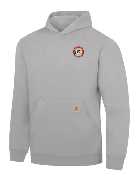 Carhartt Light Grey Heather Midweight Hooded Sweatshirt w/E.N. Bisso Logo