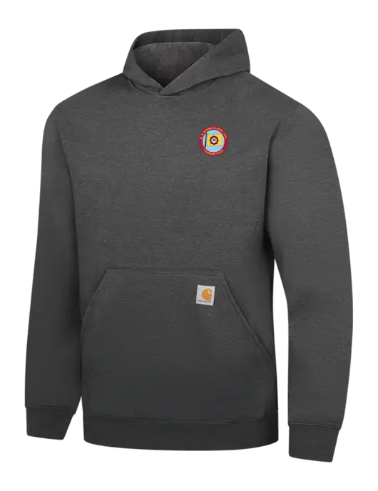Carhartt Dark Grey Heather Midweight Hooded Sweatshirt w/E.N. Bisso Logo