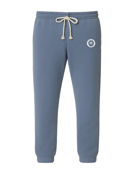 Comfort Colors Garment-Dyed Slate Blue Lightweight Fleece Sweatpants w/E.N. Bisso Logo