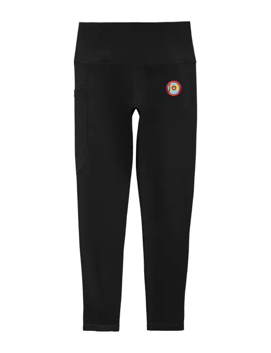Womens Black High Rise 7/8 Legging w/E.N. Bisso Logo