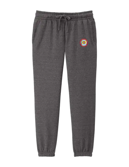 District Womens Heathered Charcoal Fleece Sweatpants w/E.N. Bisso Logo