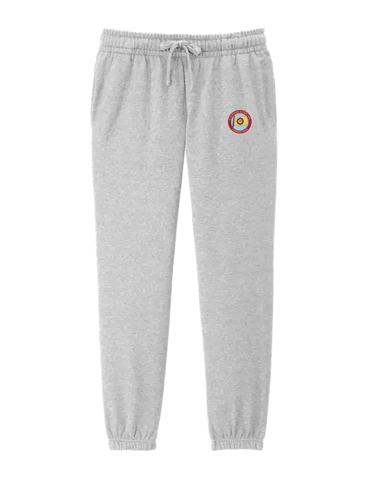 District Womens Light Heather Grey Fleece Sweatpants w/E.N. Bisso Logo