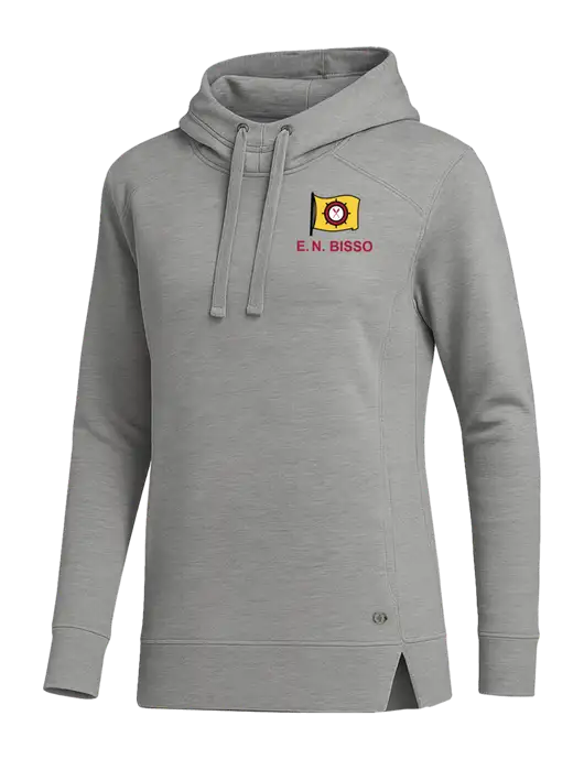 OGIO Heather Grey Womens Luuma Pullover Fleece Hoodie w/E.N. Bisso Logo