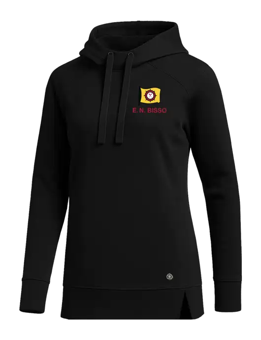 OGIO Black Womens Luuma Pullover Fleece Hoodie w/E.N. Bisso Logo