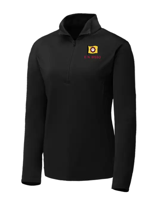 Black Womens Posicharge Competitor ¼ Zip Pullover w/E.N. Bisso Logo