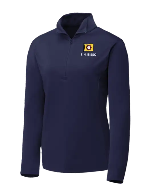 Navy Womens Posicharge Competitor ¼ Zip Pullover w/E.N. Bisso Logo