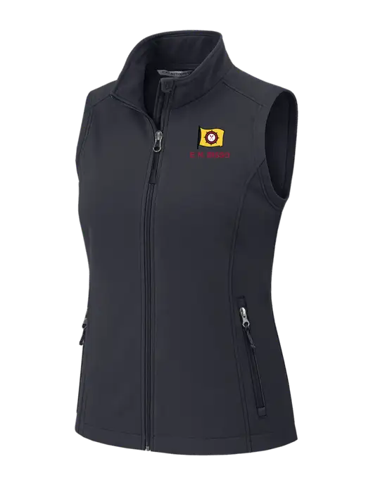 Charcoal Grey Womens Core Soft Shell Vest w/E.N. Bisso Logo