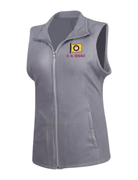 Medium Grey Womens Microfleece Vest w/E.N. Bisso Logo