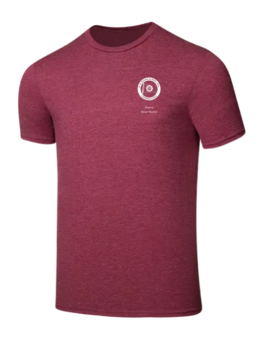 Seriously Soft Heathered Cardinal T-Shirt w/E.N. Bisso Logo